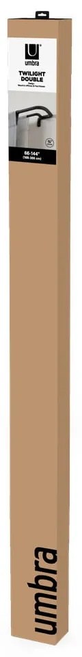 Стоманен разтегателен двоен корниз 168 - 365 cm Twilight - Umbra
