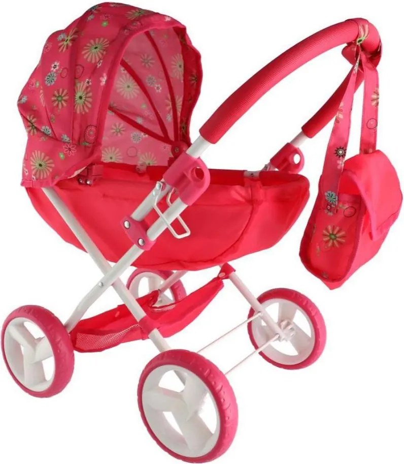 Червена количка за кукли