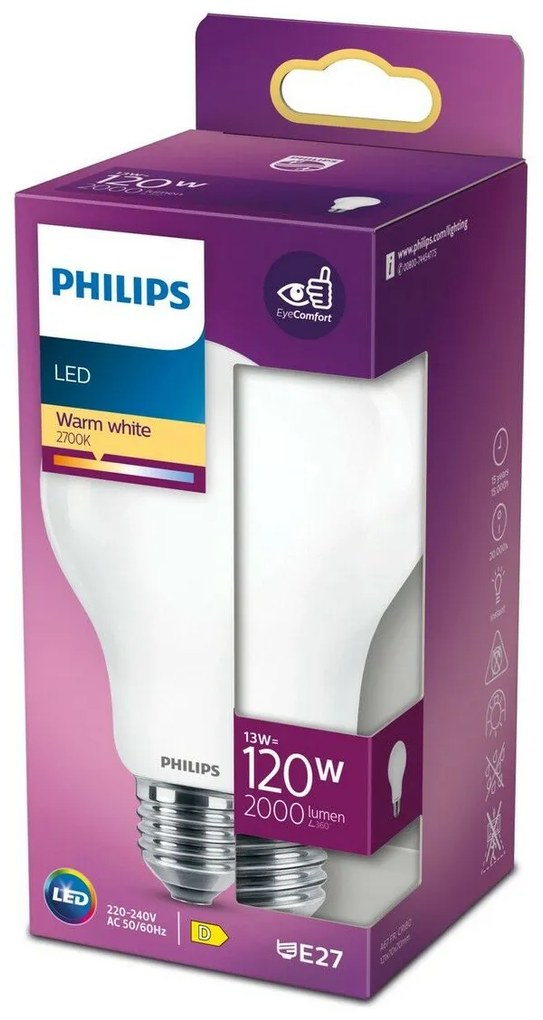 LED крушка Philips E27 13 W 2000 Lm (2700 K) (7 x 12 cm)