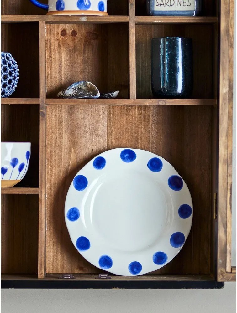 Бели/сини десертни глинени чинии в комплект 3 бр. ø 22 cm Linora – Bloomingville