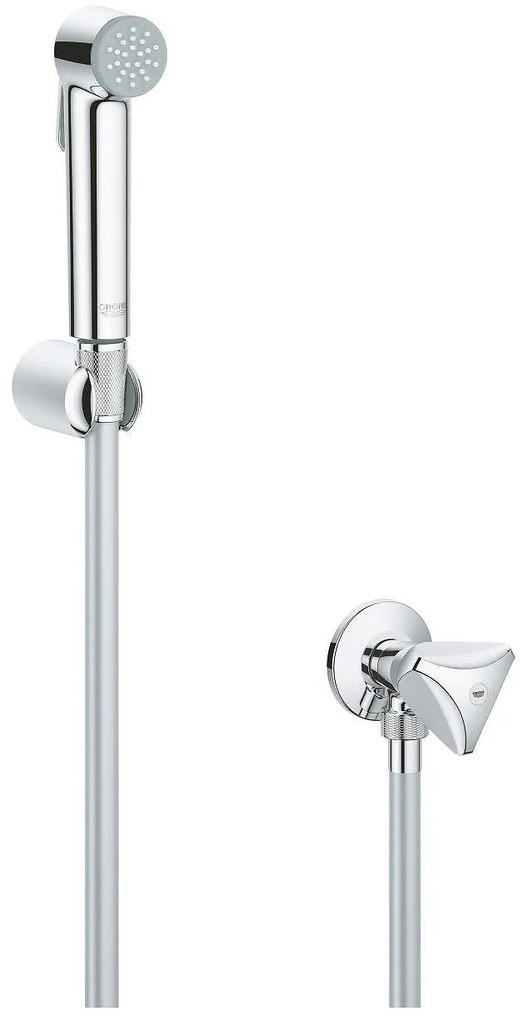 Санитарен душ 27514001, Tempesta-F, Grohe, с поставка за душ и ъглов вентил, 1 струя, хром