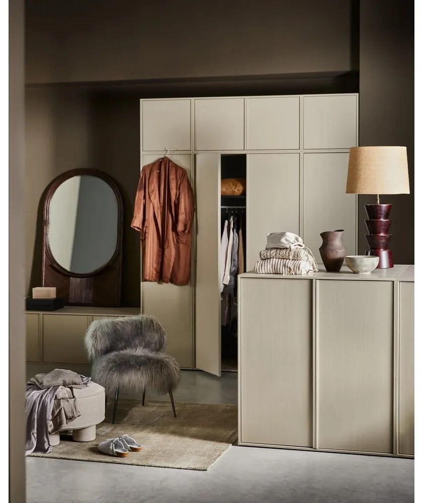 Кремав модулен гардероб от борова дървесина 100x220 cm Daily – vtwonen