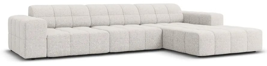 Светлосив ъглов диван (десен ъгъл) Chicago - Cosmopolitan Design