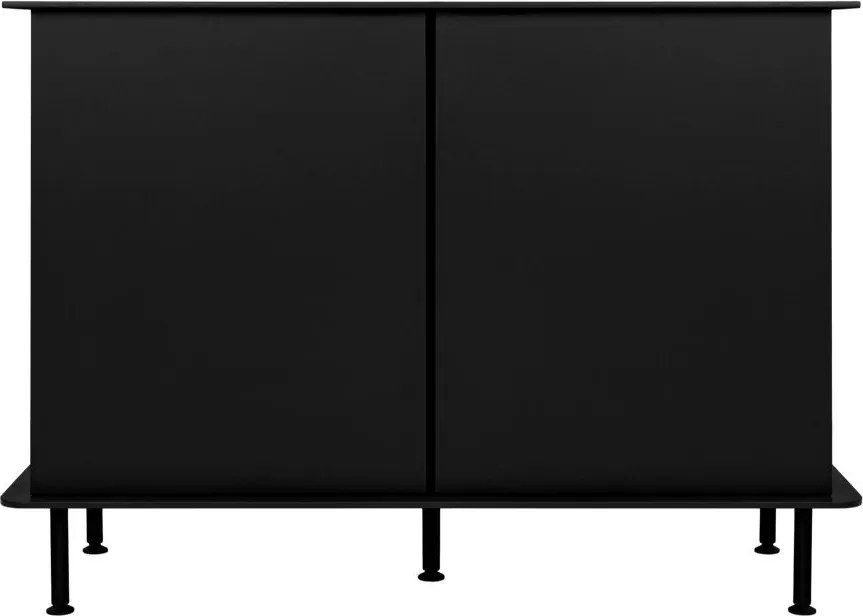 Черен скрин с отвор за кабели 120x88x50 cm Suumo – noo.ma