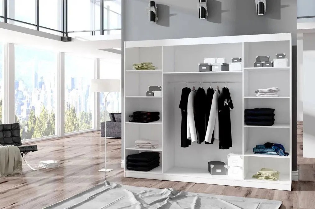 Гардероб Antuan 250 плъзгащ се-Drus-Leuko