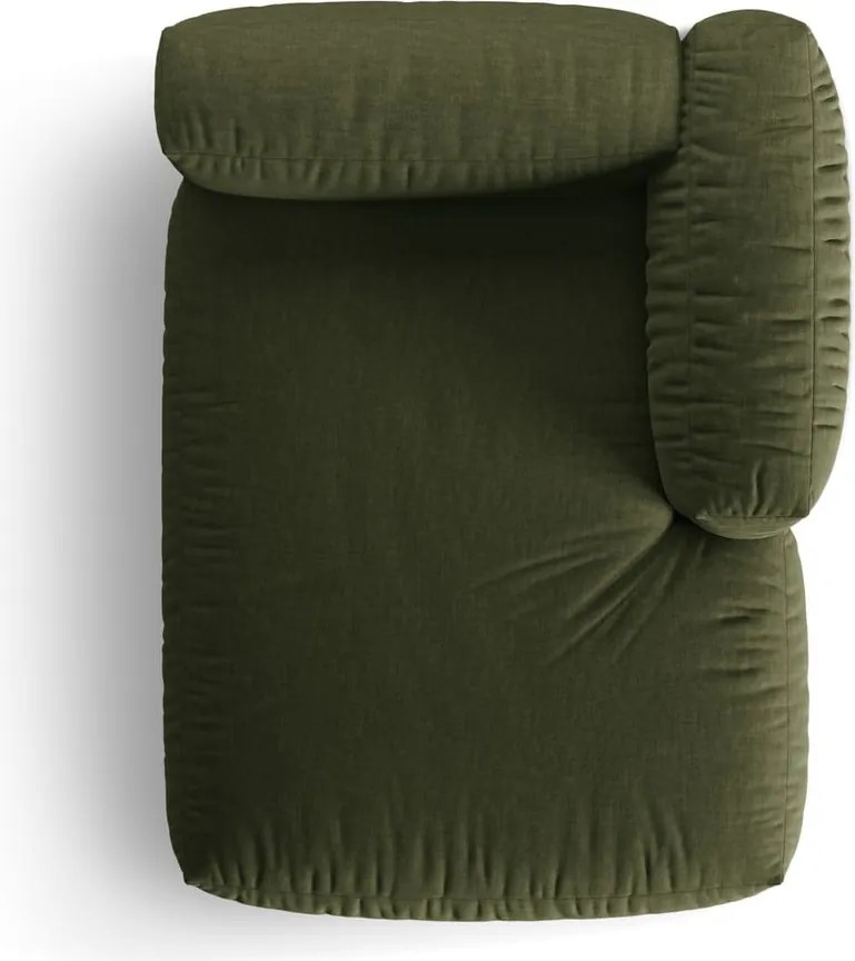 Зелен модул за диван (десен ъгъл) Martina – Micadoni Home