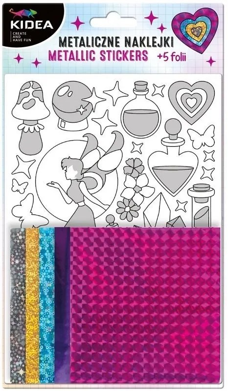 Kidea - Креативен комплект с фолио и стикери ФЕИ 98569