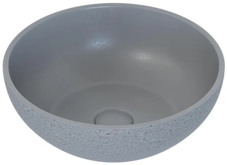 BATH DELUXE 06-039-19-23-00 - Мивка за плот BERGEN Ø 39 см, бетон/сив