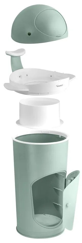 Пластмасово кошче за пелени мента 25 l Whale – Kindsgut