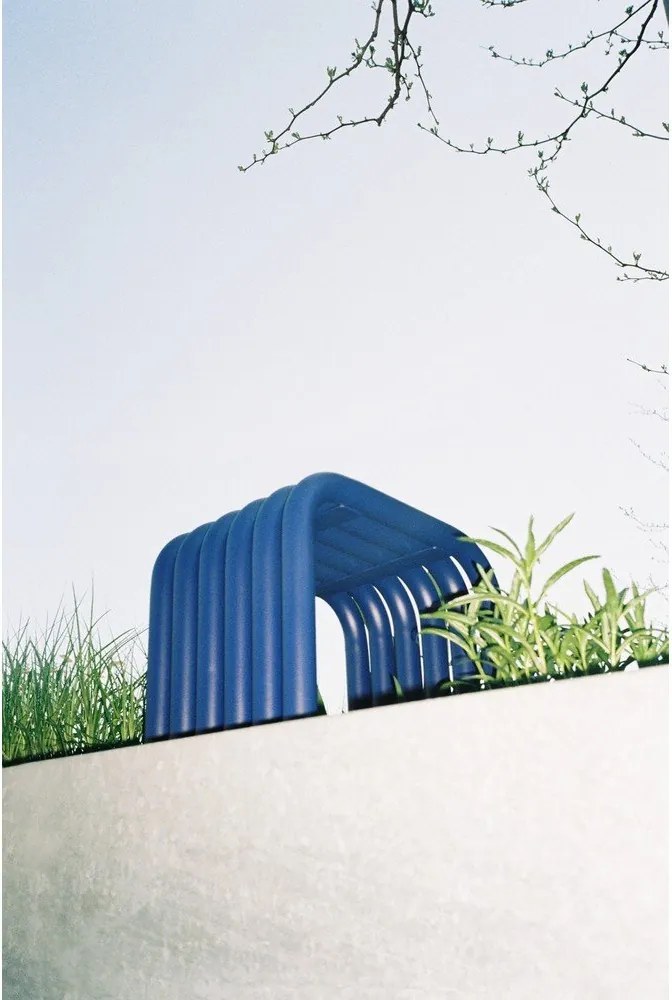 Син градински стол метален Nokk – noo.ma