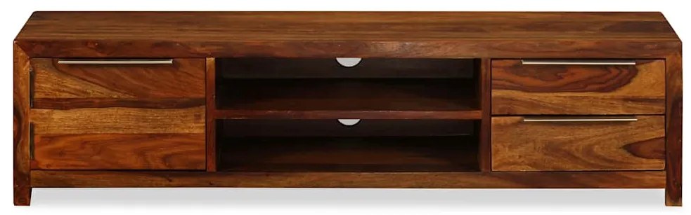 243945 vidaXL ТВ шкаф, твърдо акациево дърво, 120x30x30 cм