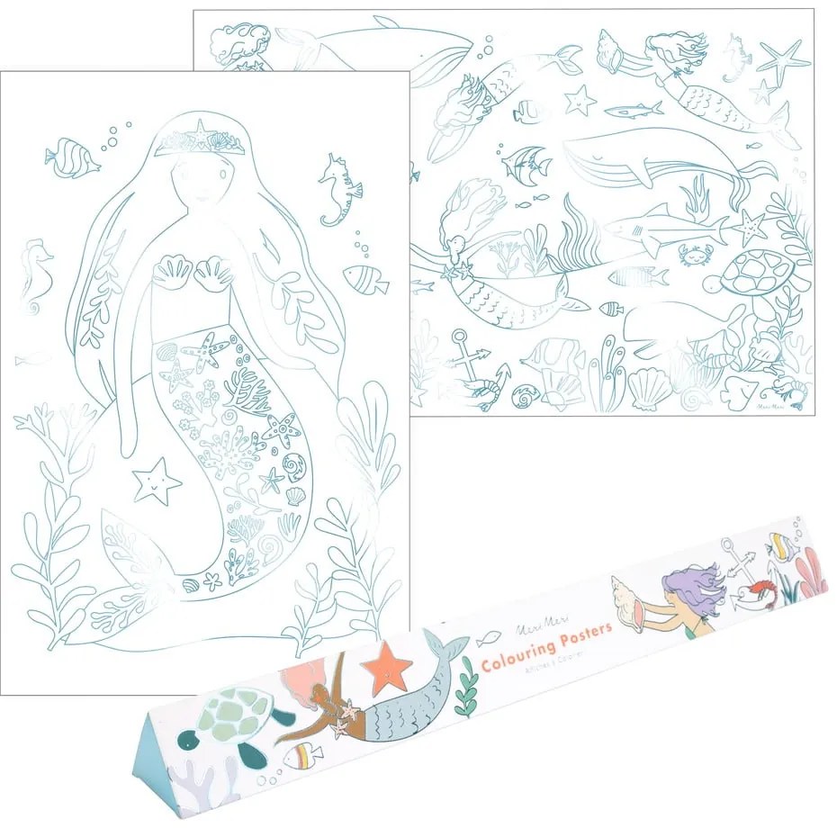 Картинки за оцветяване Mermaid – Meri Meri