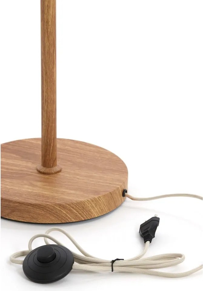 Подова лампа в естествен цвят с текстилен абажур (височина 159 cm) Dania – Light &amp; Living