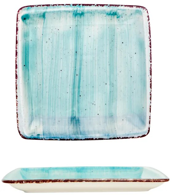 Gural Porselen - Turquoise Квадратна чиния 22x22cm. (NBNORD22X22DU50TM)
