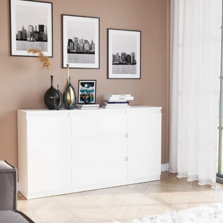 Просторен скрин R-140-S3 - различни цветови варианти сонома микс бяло