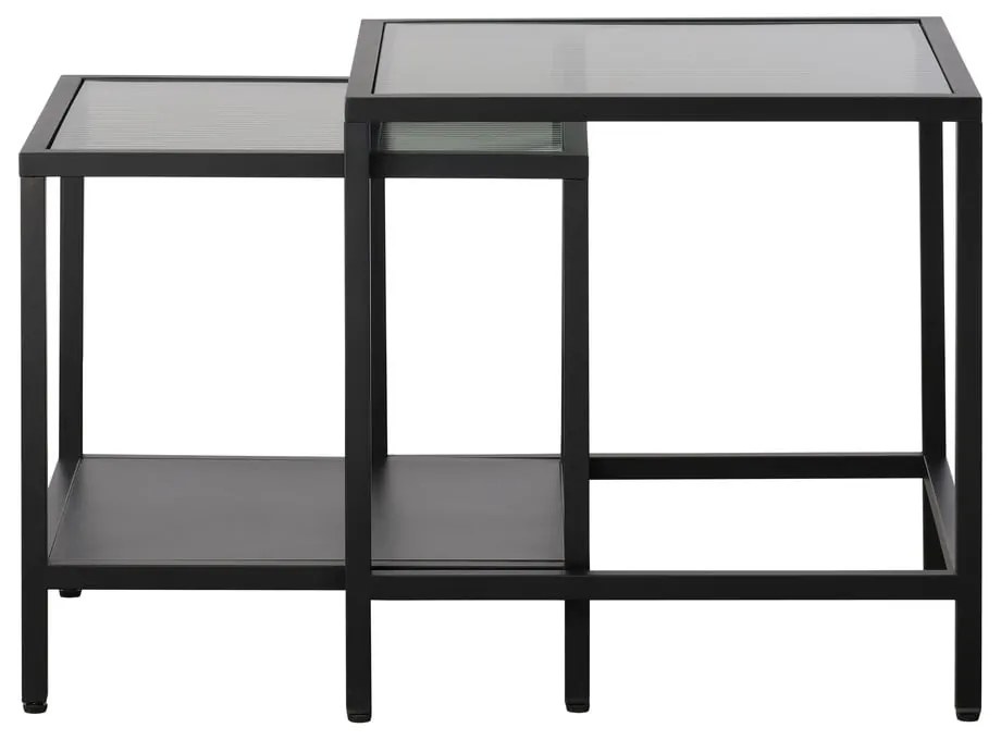 Стъклени масички за съхранение в комплект от 2 бр. 50x50 cm Bronco - Unique Furniture