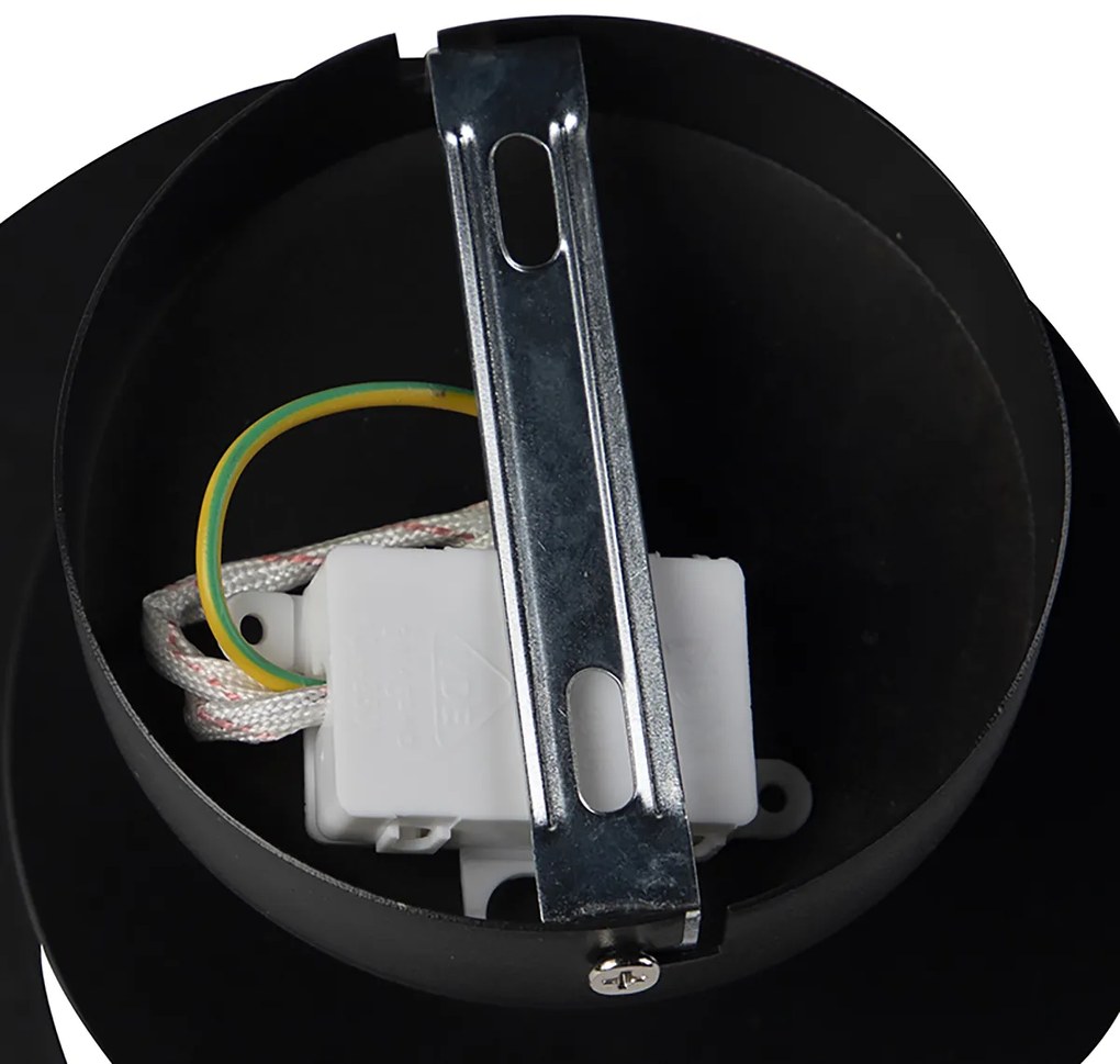 Интелигентна таванна лампа със спирална абажура черна с WiFi A60 - Scroll