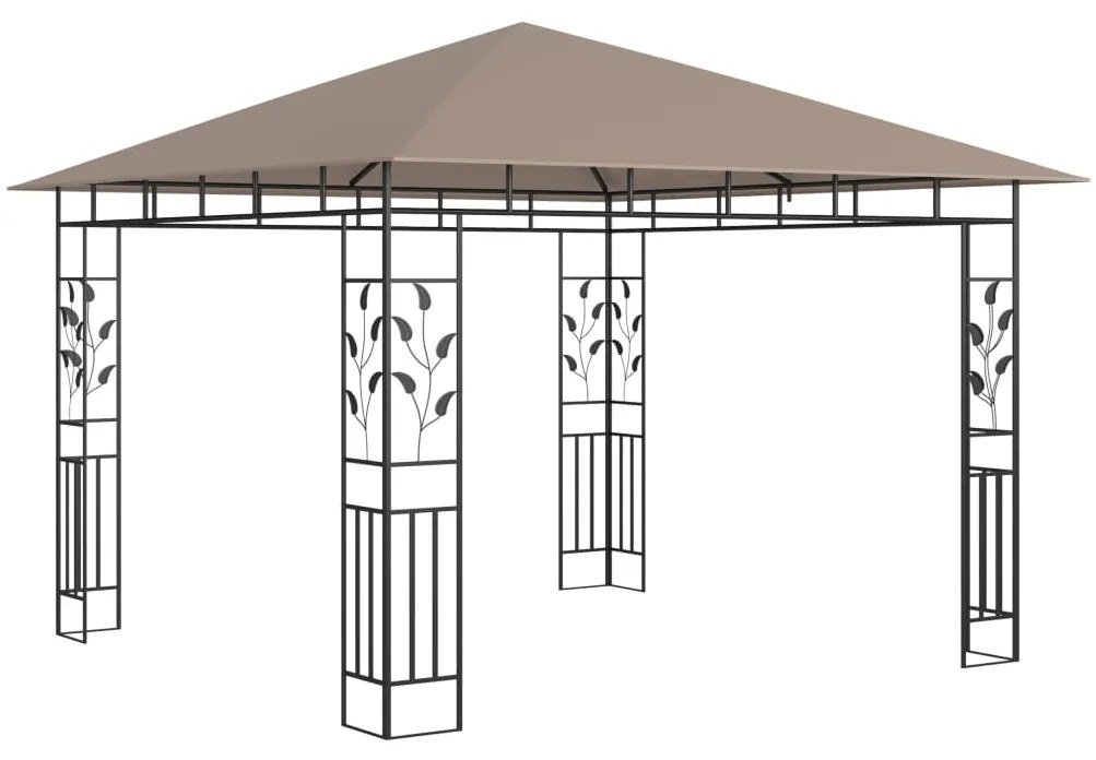 Шатра с мрежа против комари, 3x3x2,73 м, таупе, 180 г/м²