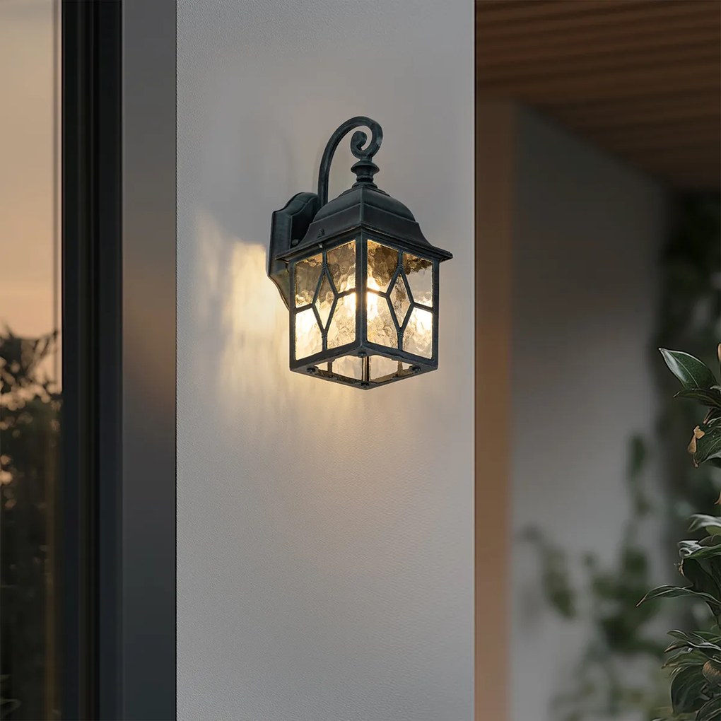 Романтичен външен стенен фенер тъмно зелен - Лондон