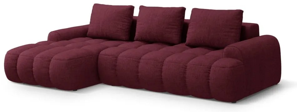 Бордо сгъваем/с място за съхранение ъглов диван (ляв ъгъл) Linz – Cosmopolitan Design