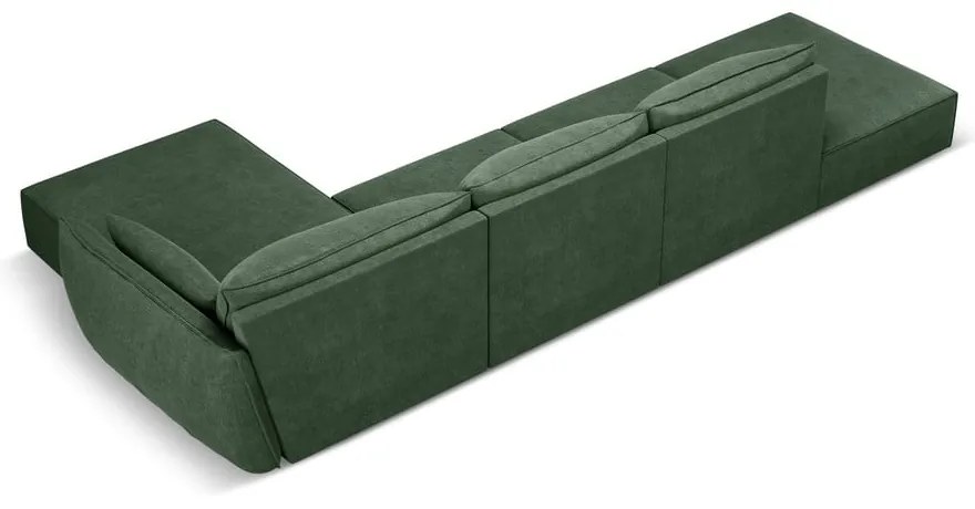 Тъмнозелен ъглов диван (десен ъгъл) Vanda - Mazzini Sofas