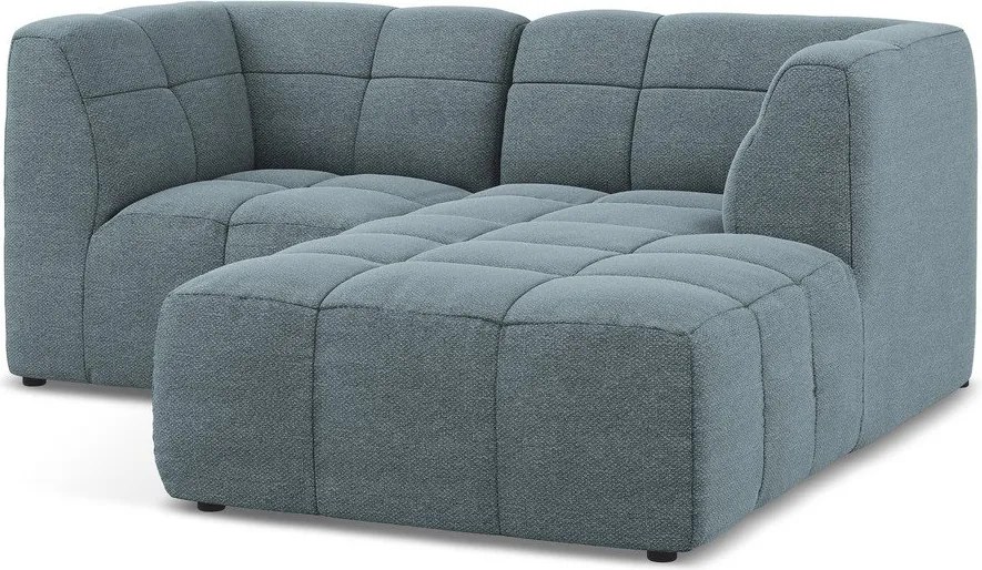 Син ъглов диван от прежда с примки от букле (десен ъгъл) Aloha – Makamii