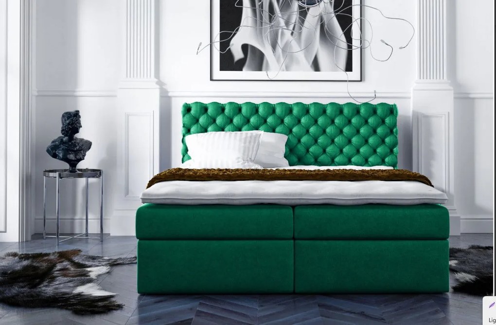 Тапицирано легло Piano-Prasino-120 x 200