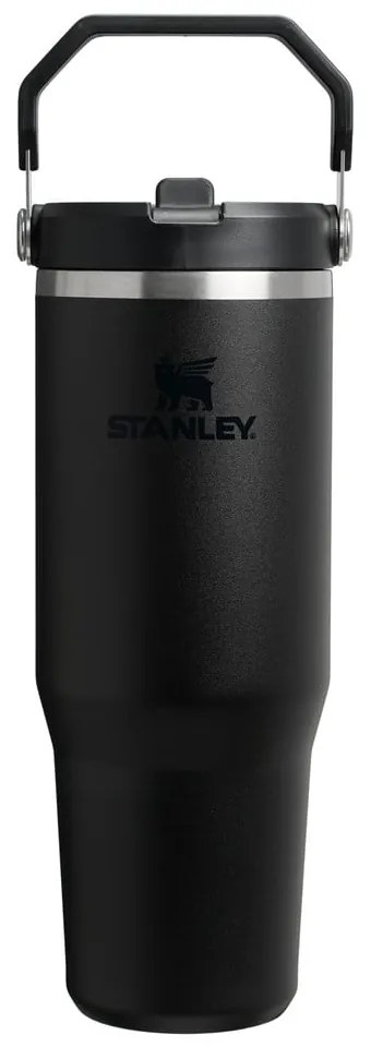 Черен термос от неръждаема стомана 890 ml IceFlow™ Flip Straw 2.0 Tumbler Black – Stanley