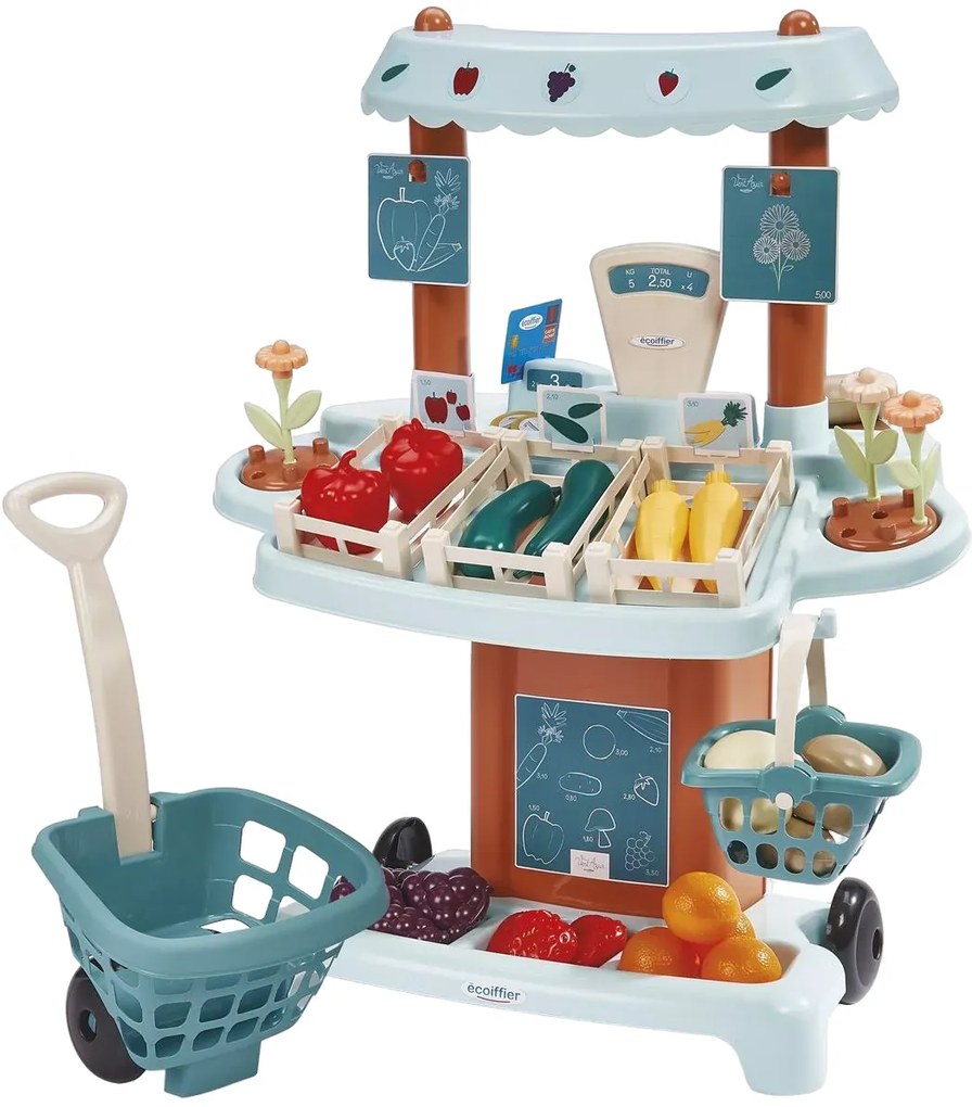 Ecoiffier - Пазарен щанд с количка