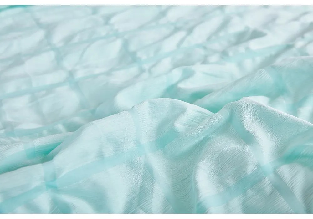 Крепово спално бельо за единично легло в цвят мента 140x200 см Naomi – My House