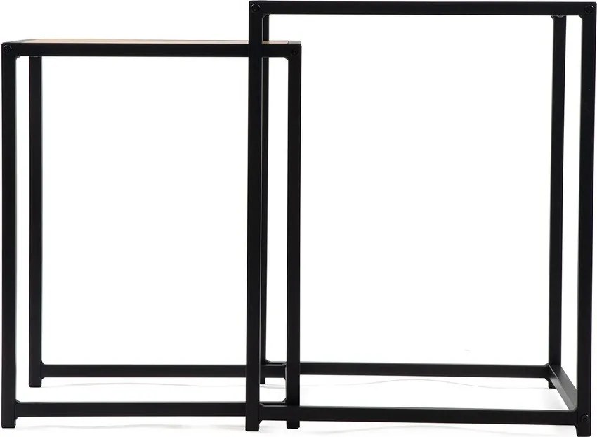 Странични масички в комплект 2 бр. от декор от дъб 38x38 cm Noah – Bonami Essentials