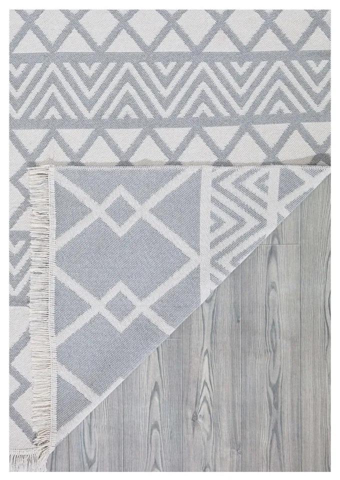 Памучен килим в бяло и сиво , 60 x 100 cm Duo - Oyo home