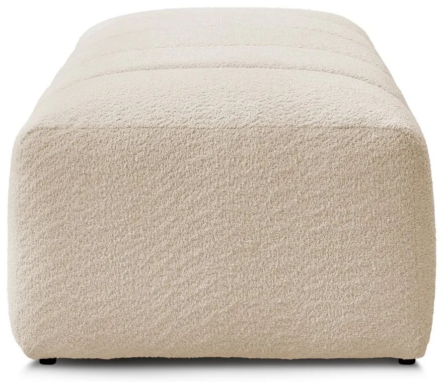 Бежова табуретка от прежда с примки от букле Annecy – Bobochic Paris