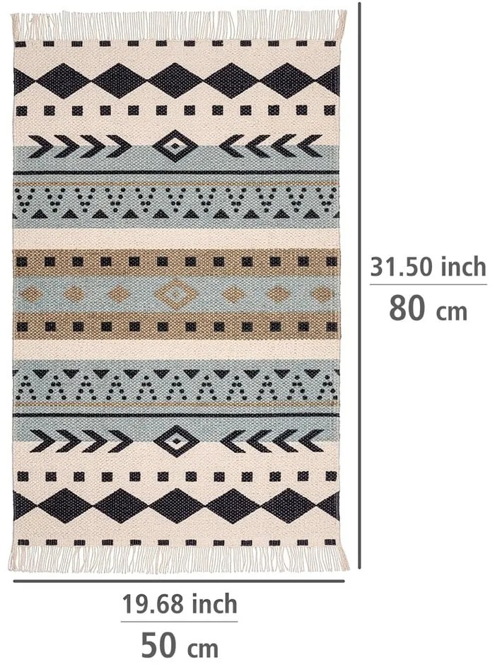 Изтривалка за баня от рециклиран памук Bere, 50 x 80 cm - Wenko