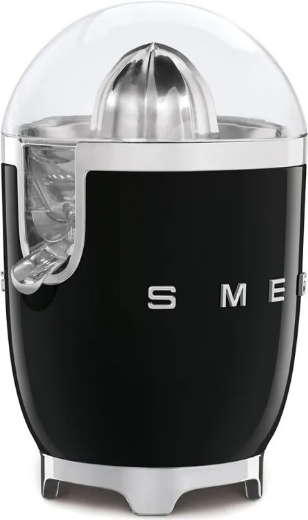 Електрическа цитрус преса Smeg CJF11BLEU, 70 W, Антикапкова система, Противоплъзгаща се основа, Черен