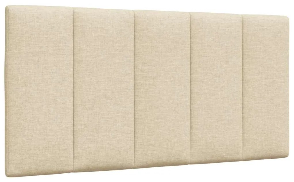 4019154 vidaXL Мека табла за легло Hanko, кремава, 100 см, плат