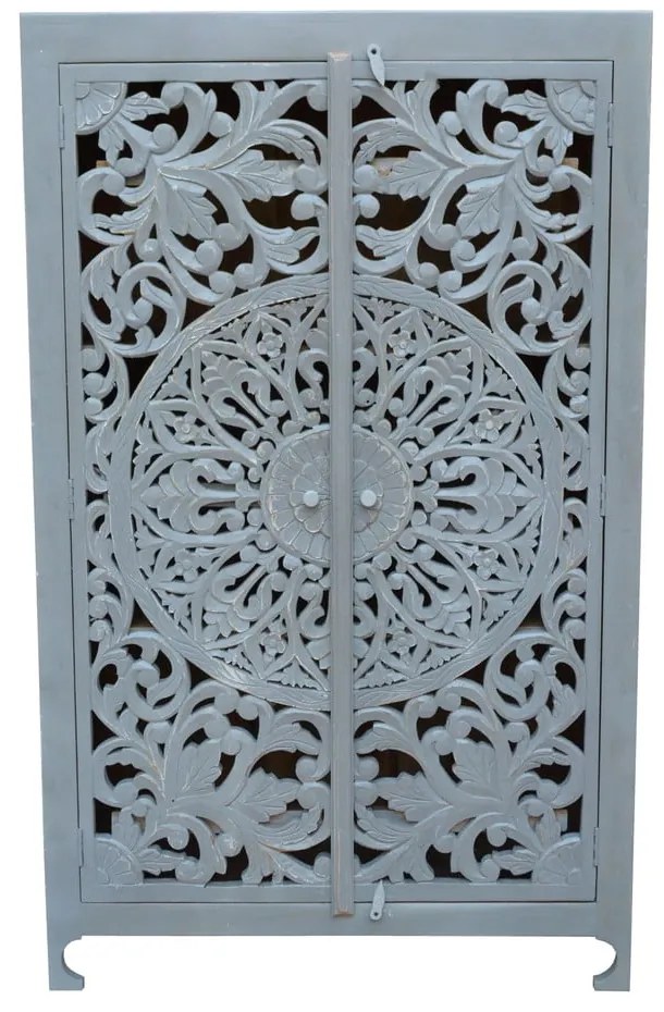 Светлосиво шкафче от масивно манго 165x40 cm Kalita – Støraa