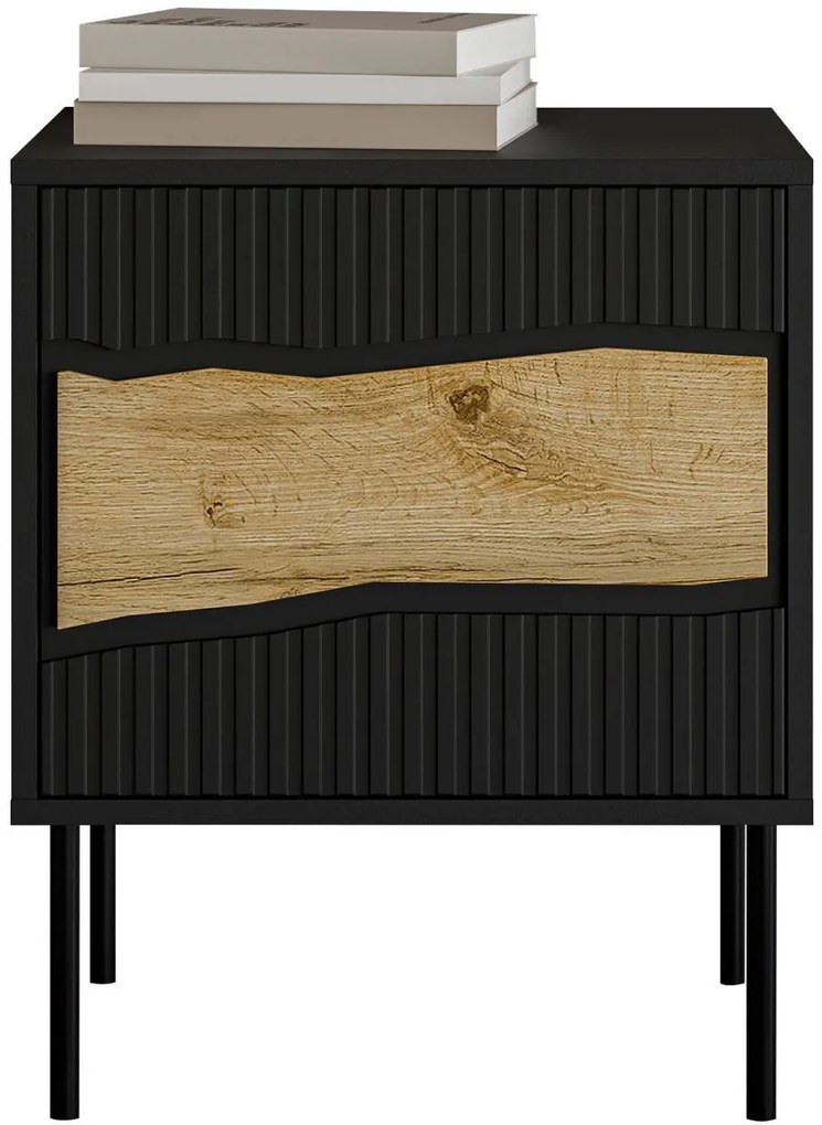 Нощно шкафче Inserto 1D-Черно