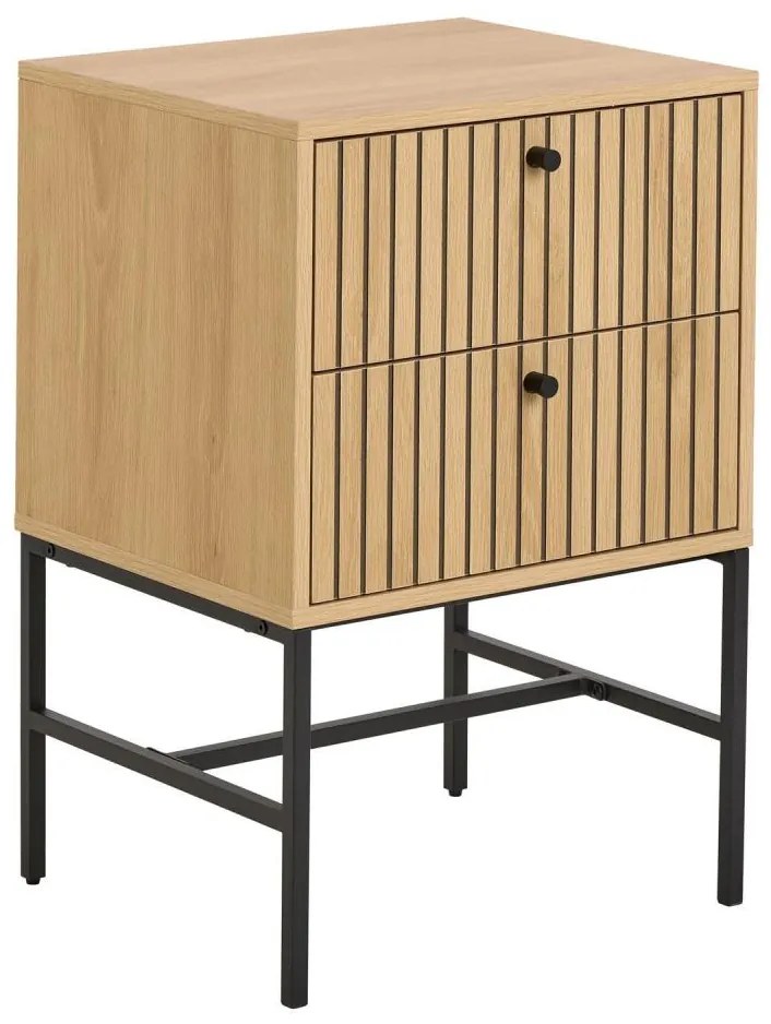 Нощно шкафче с чекмеджета OLIVIA, дъб