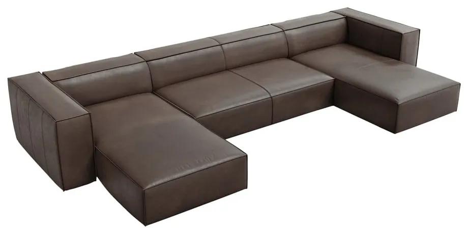 Ъглов диван от кафява кожа (U-образен) Madame - Windsor &amp; Co Sofas
