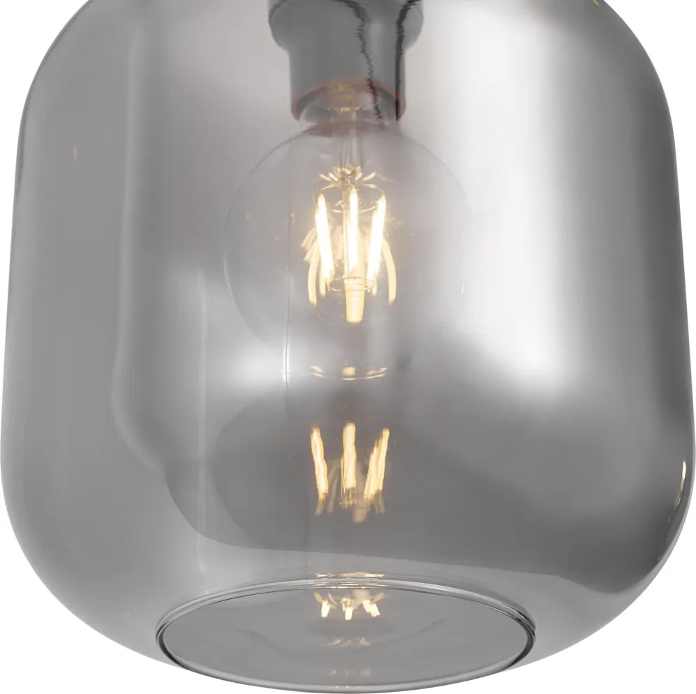 Design hanglamp messing met smoke glas voor railsysteem 1-fase - Iconic Zuzanna