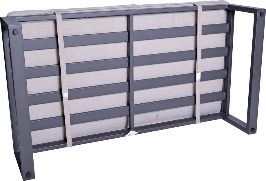 Метален градински комплект в черно и бежово за 8 души Portland - Rojaplast