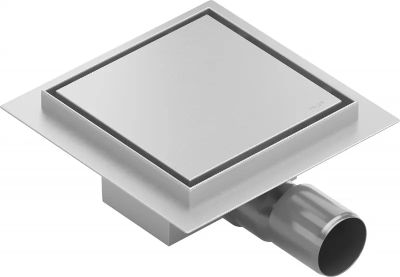 Mexen Flat-Q M13 квадратен подов сифон 15 x 15 см, инокс - 1010015