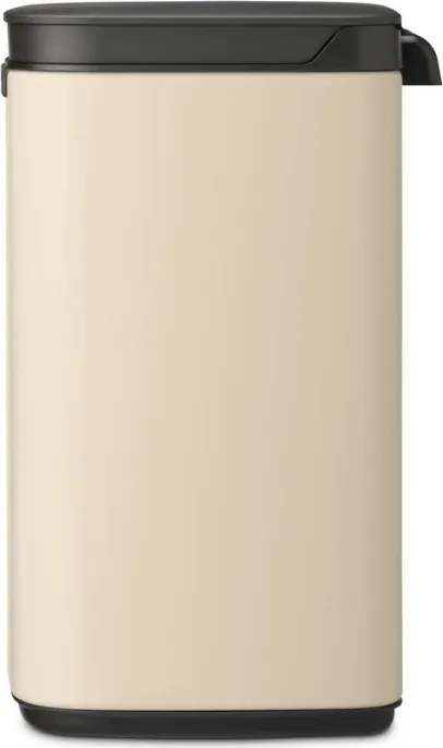 Кош за боклук Brabantia Bo Small 1008865, 4 л, Плавно и безшумно отваряне, Противоплъзгаща основа, Бежов