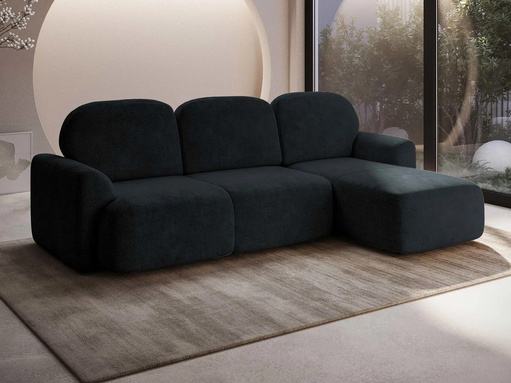 Ъглов диван Nabu-Черно-Десен