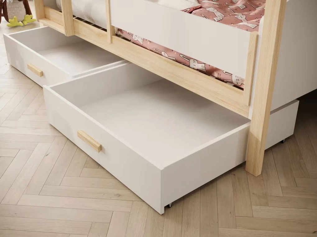 Двуетажно легло Jacky plus-Бяло-Сонома-200 x 90