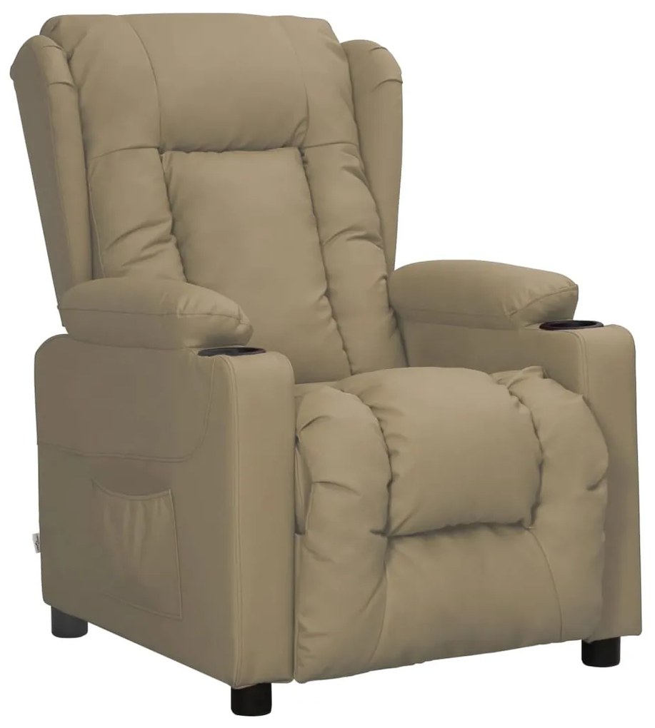 3093445 vidaXL Изправящ стол, капучино, изкуствена кожа