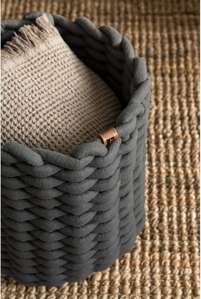 Текстилна кошница ø 25x25 cm Peach Skin Round M – Bigso