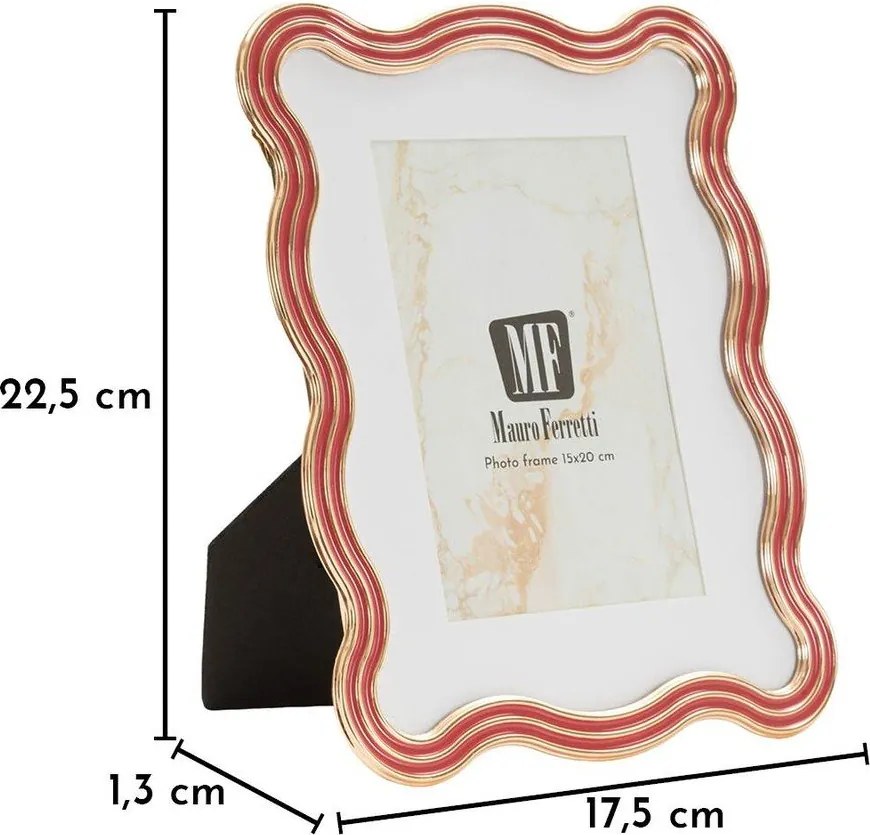 Червено-златиста метална стояща рамка 17,5x22,5 cm Elizabeth – Mauro Ferretti