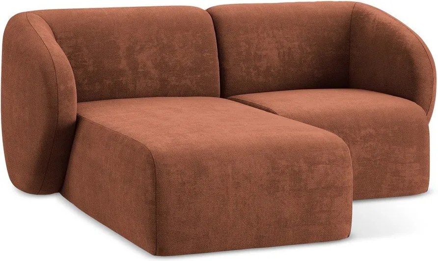 Теракотен шенилов ъглов диван (ляв ъгъл) Lani – Makamii